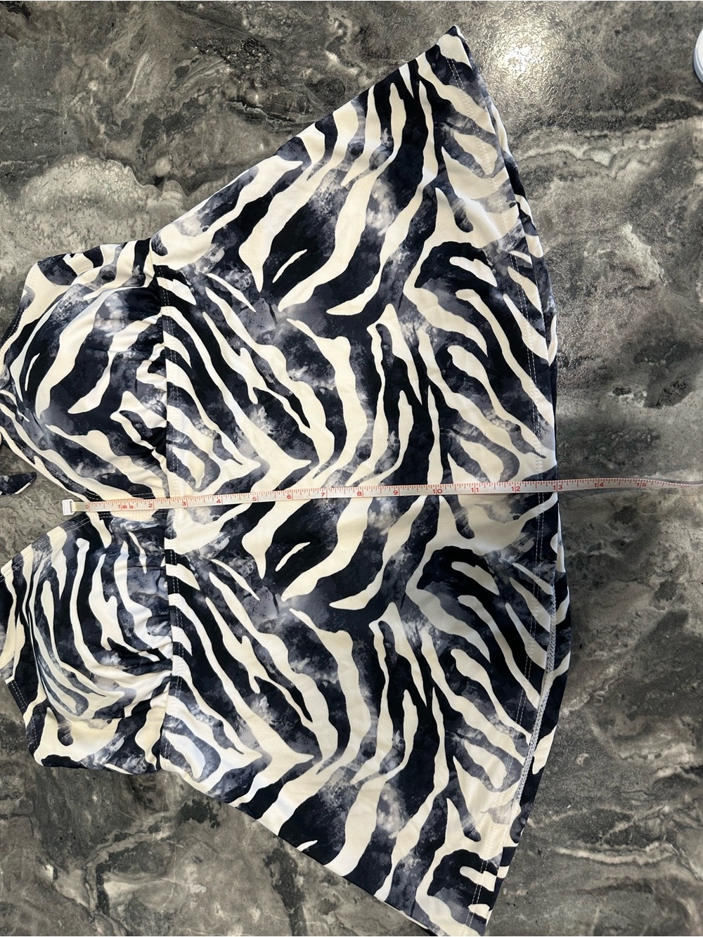 Catalina Black and White Zebra Halter Swim Coverup - Picture 4 of 11